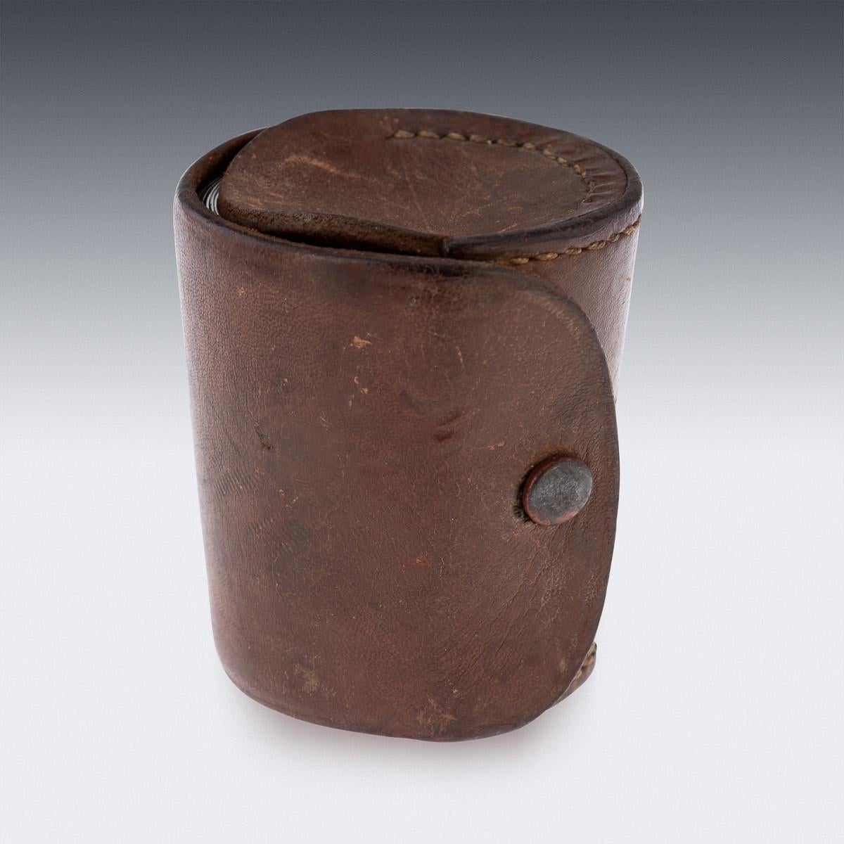 20th Century Chinese Solid Silver Set Of 6 Stackable Cased Cups, c.1920 For Sale 4