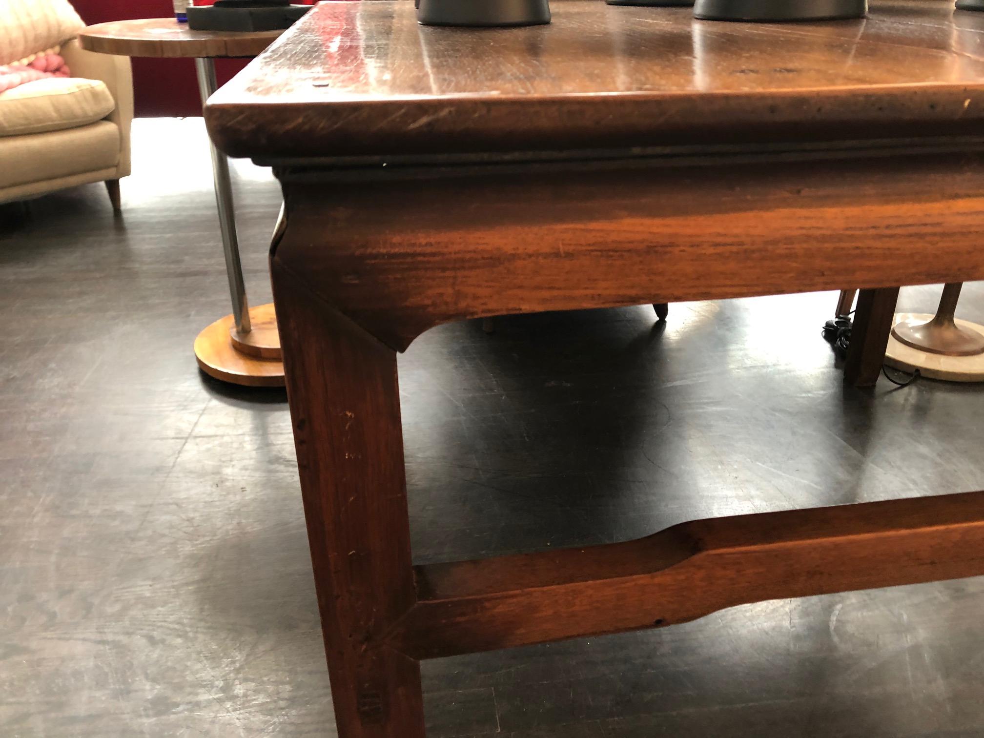 Hand-Crafted 20th Century Chinese Teak Center Table For Sale