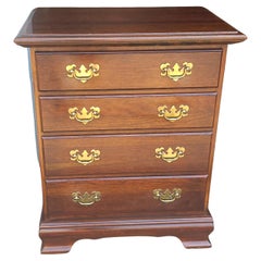 Antique 20th Century Chippendale Mahogany Four-Drawer Small Chest of Drawers 