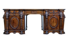 20th Century Chippendale Nostell Priory Walnut Partners Desk