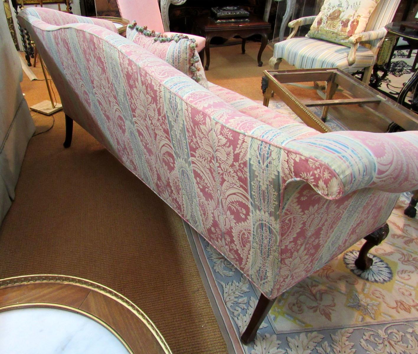 20th Century Chippendale Style Camelback Sofa 5