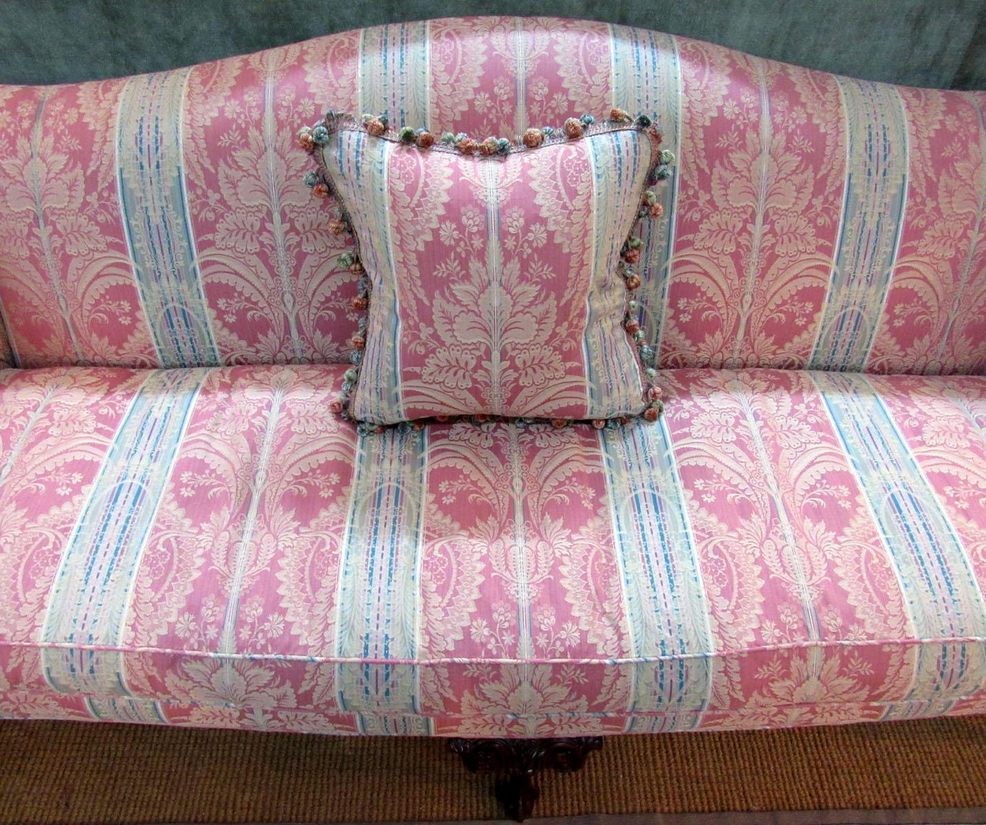 American 20th Century Chippendale Style Camelback Sofa