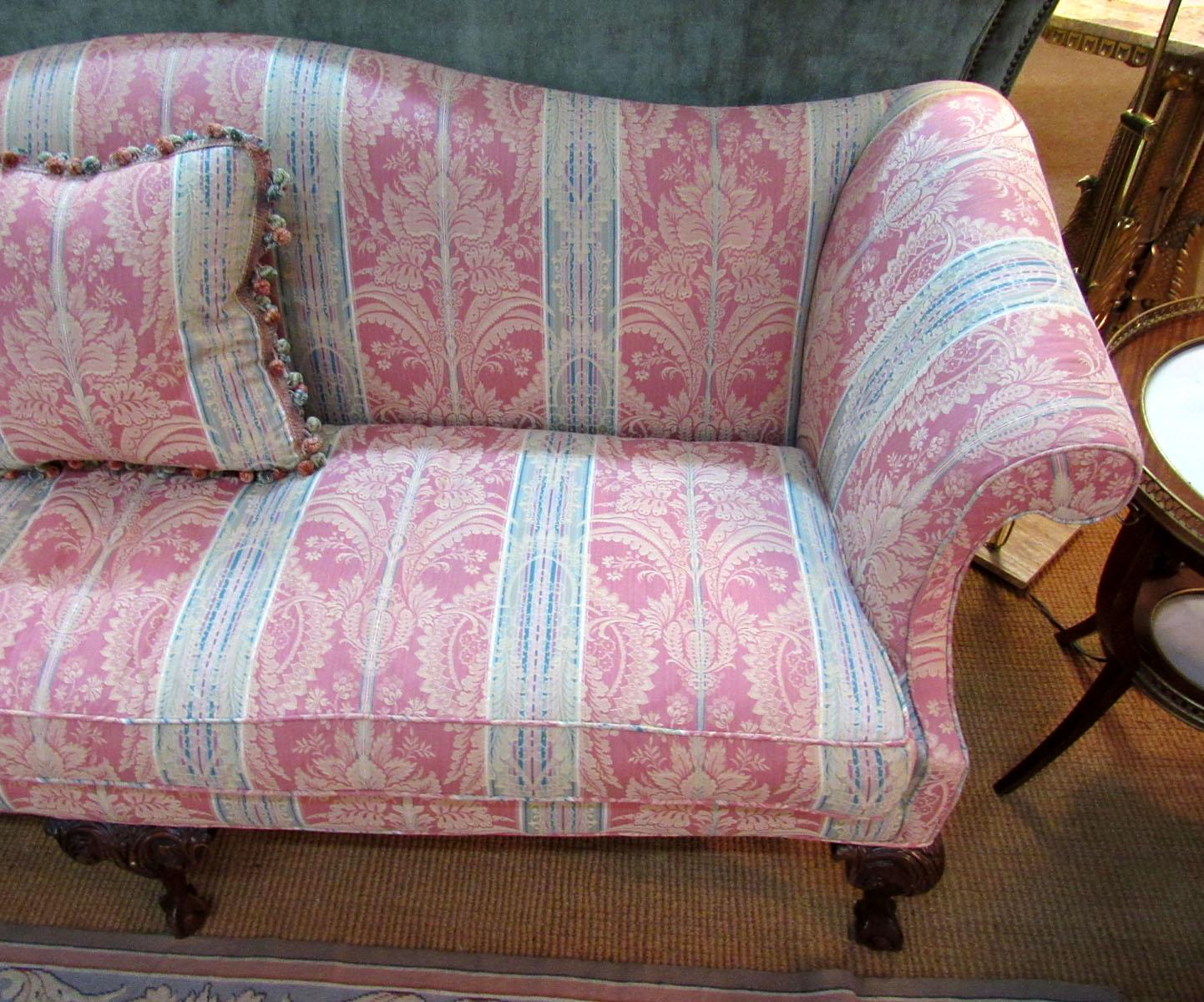 20th Century Chippendale Style Camelback Sofa In Excellent Condition In Dallas, TX