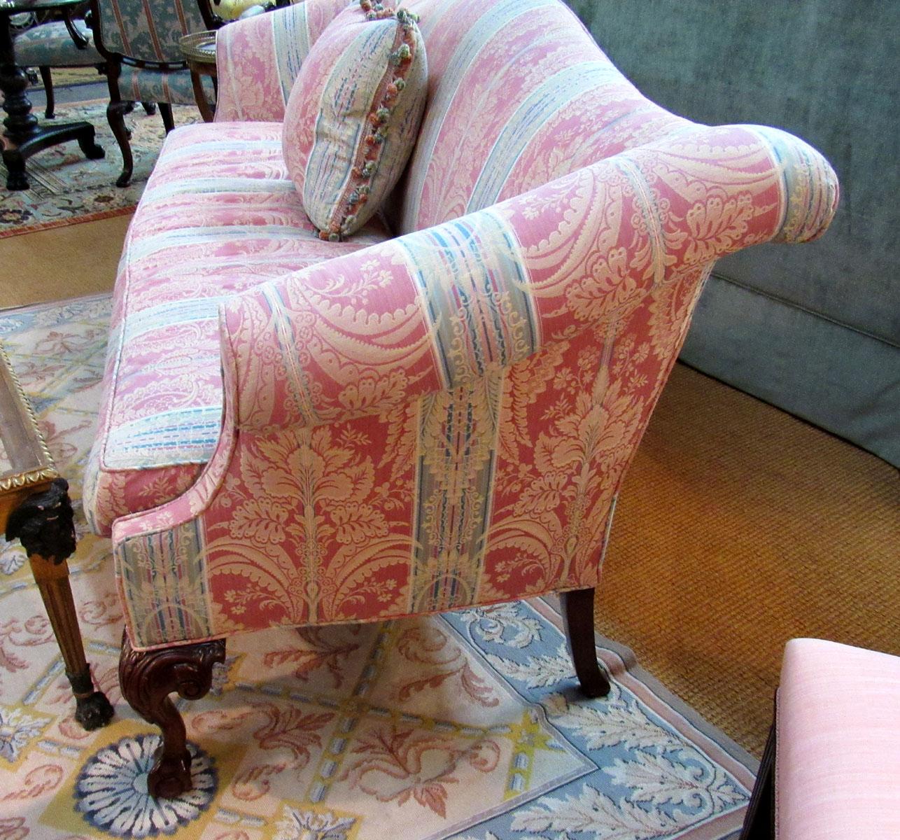 20th Century Chippendale Style Camelback Sofa 4