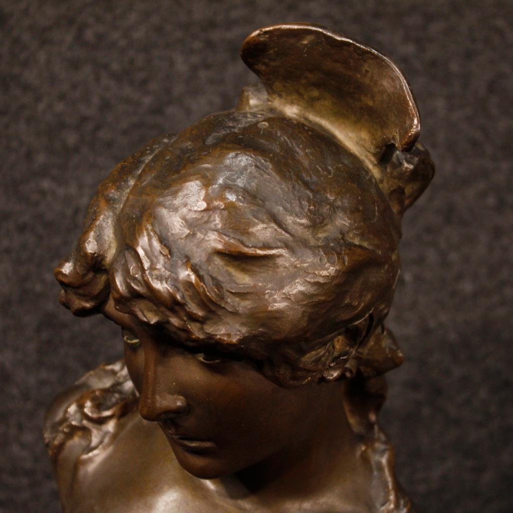 bronze face sculpture