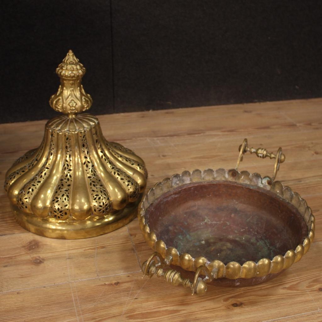 20th Century Chiselled Metal and Brass Turkish Censer, 1950 7