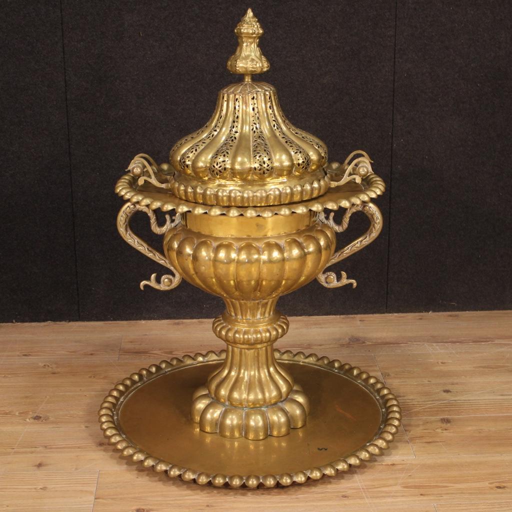 20th Century Chiselled Metal and Brass Turkish Censer, 1950 9