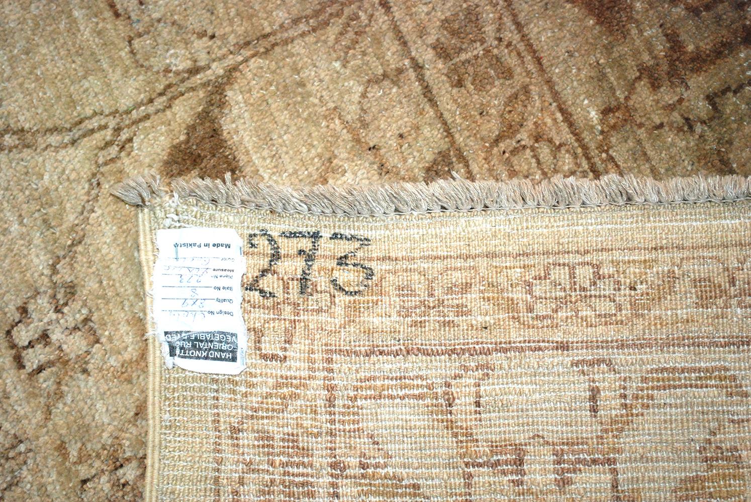 20th Century Chobi Wool Gold Rug In Good Condition In Pasadena, CA
