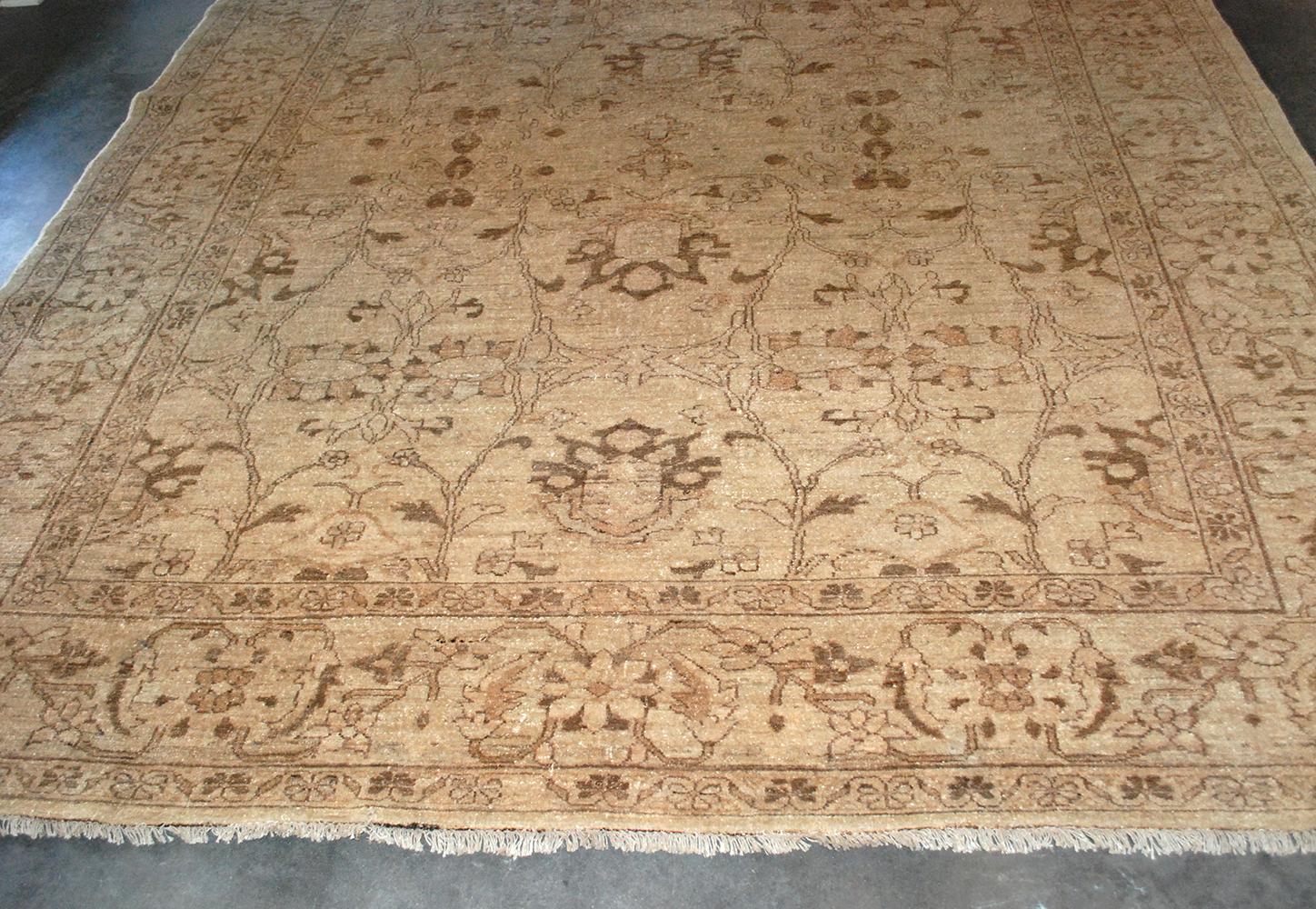 20th Century Chobi Wool Gold Rug 3