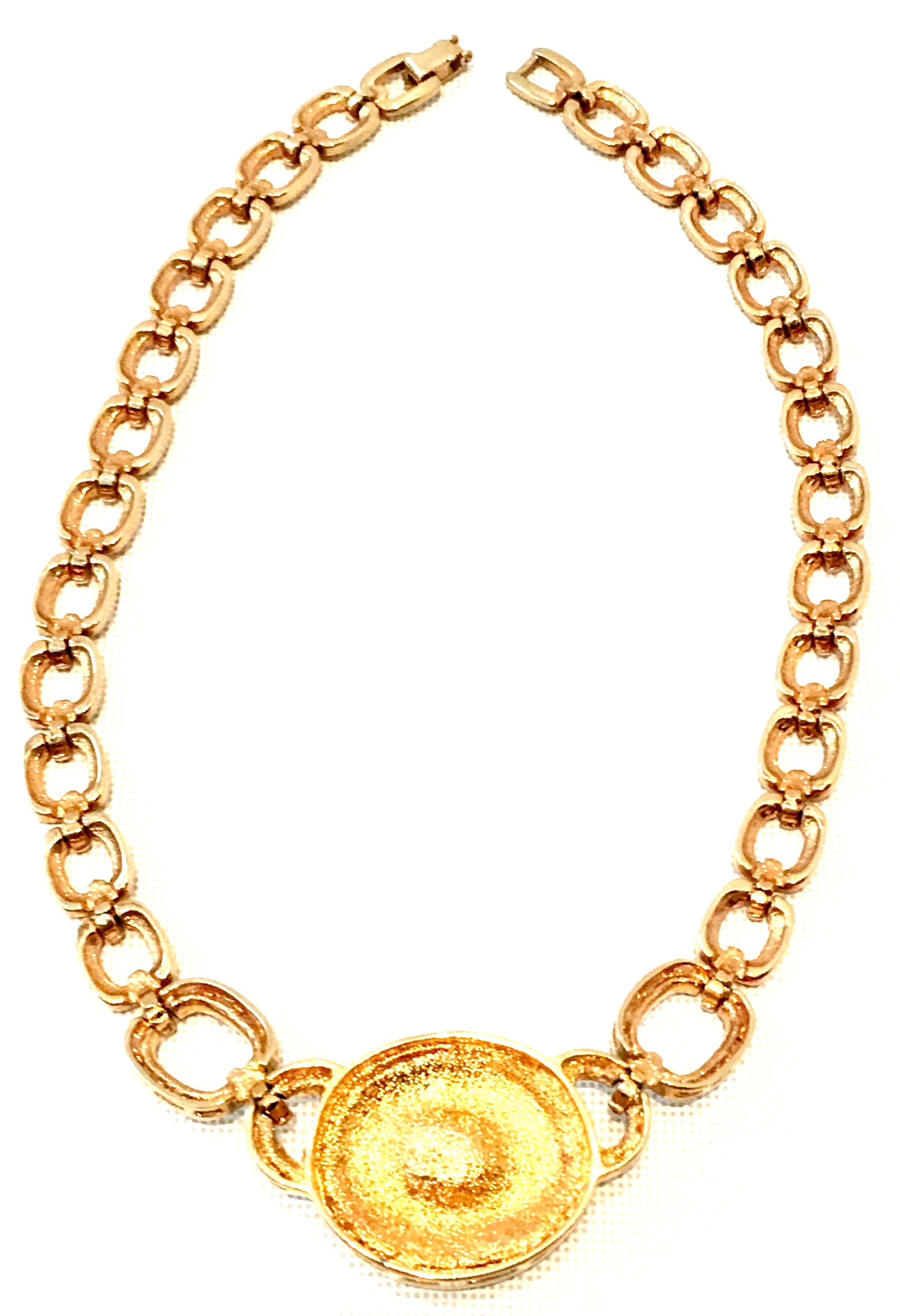 20th Century Christian Dior Style Gold & Austrian Crystal Choker Style Necklace 7