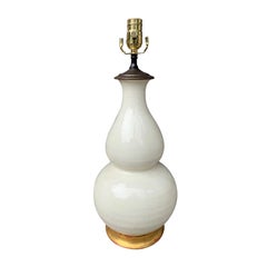 20ème siècle Christopher Spitzmiller Lampe en porcelaine à double gourde