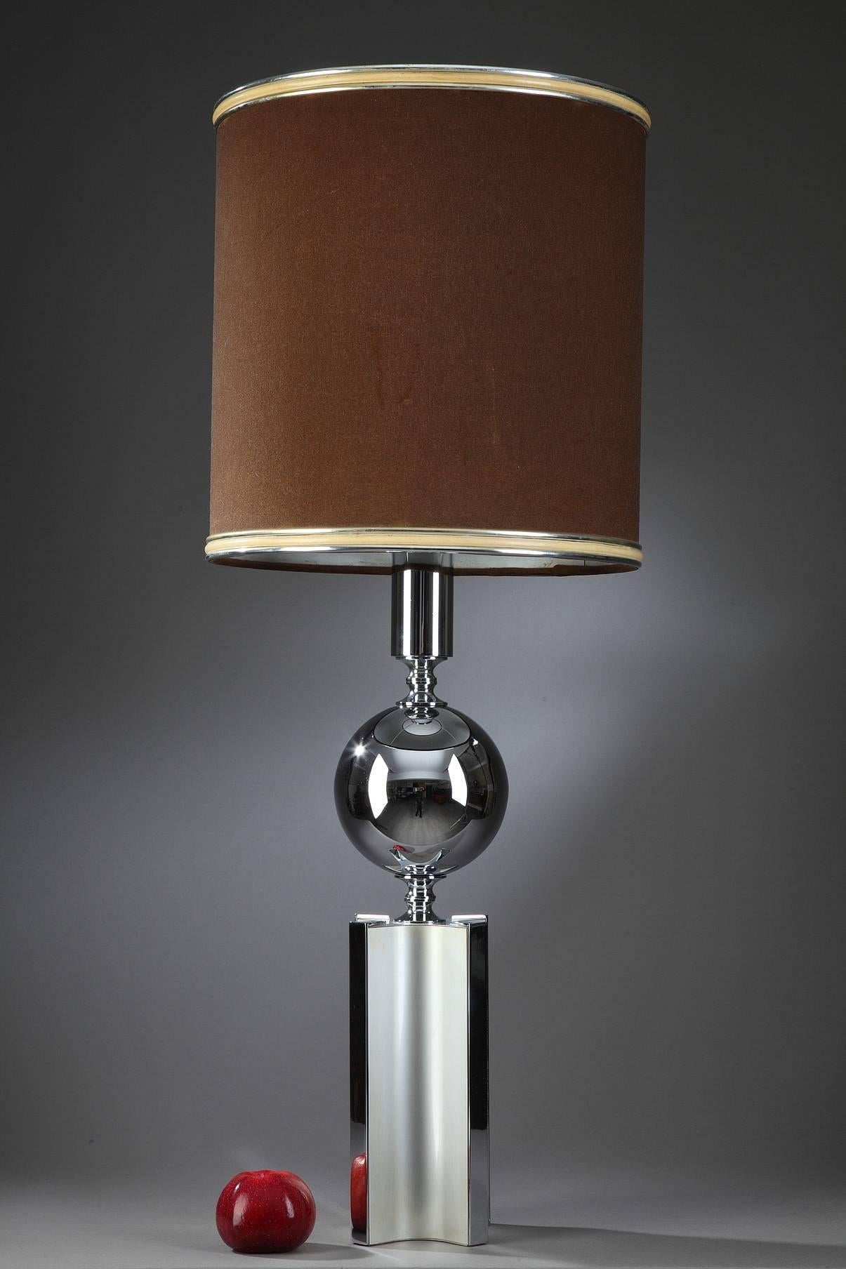 20th Century Chrome-Plated Metal Lamp in Charles House Style 4