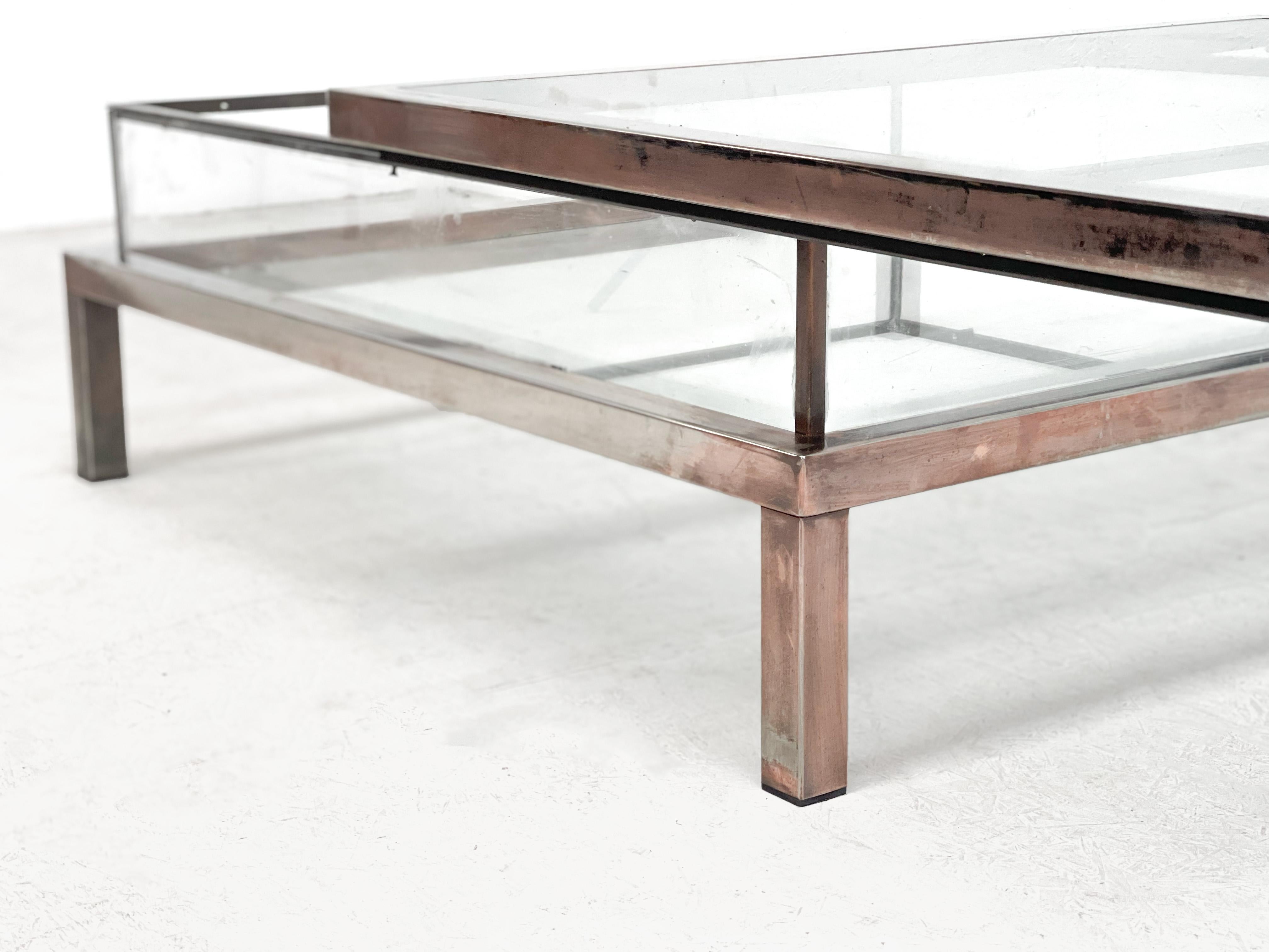 20th Century Chrome Sliding Table Attributed to Maison Jansen In Fair Condition In Nijlen, VAN