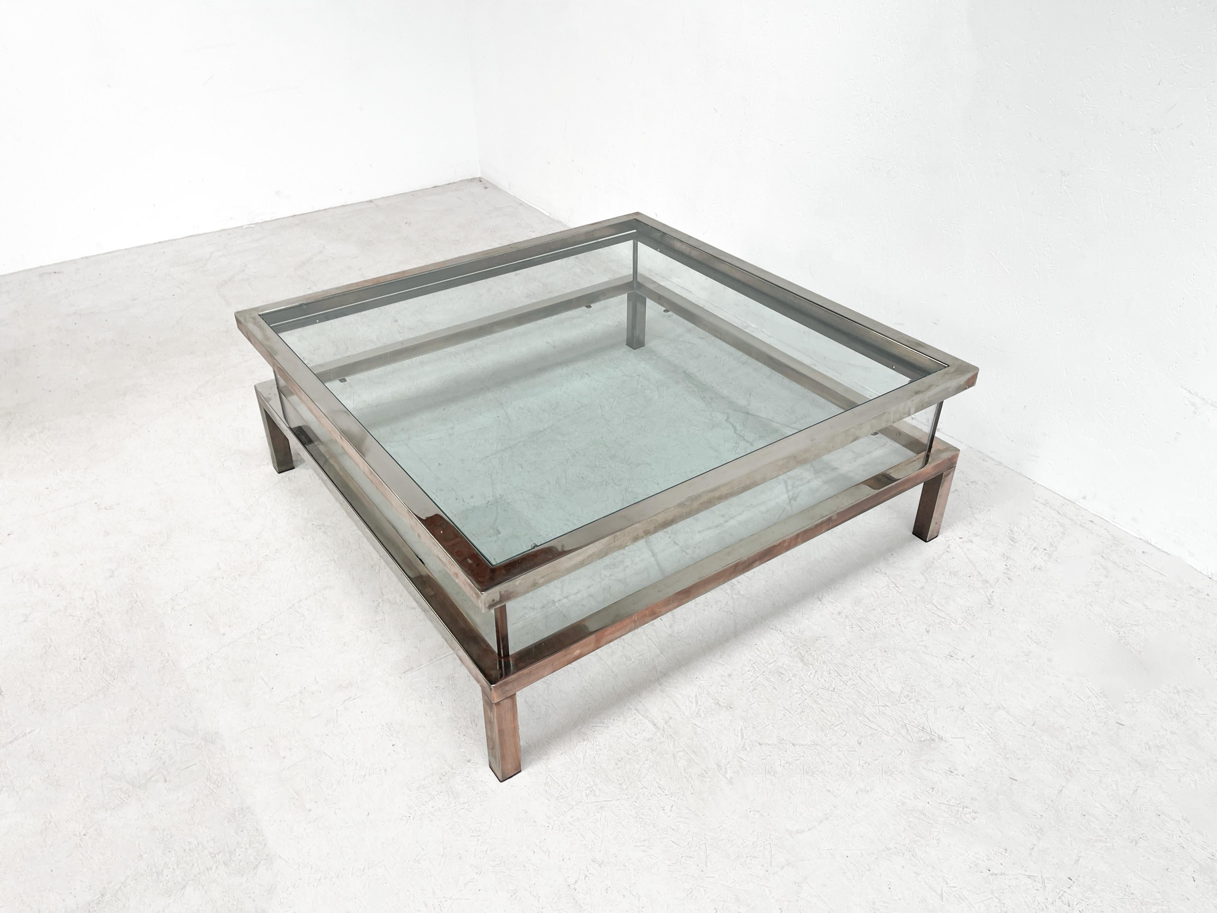 20th Century Chrome Sliding Table Attributed to Maison Jansen 1