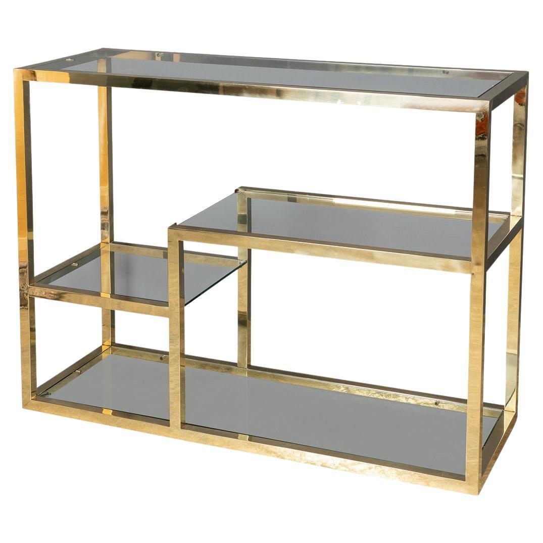 Etagere aus verchromtem Messing des 20. Jahrhunderts, ca. 1970 im Angebot