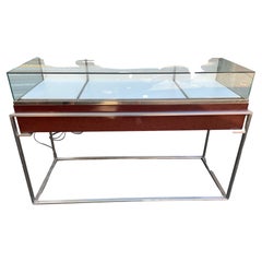 20th Century Chromed Metal Jaeger Lecoultre Presentation Vitrine, 1980s
