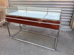 20th Century Chromed Metal Jaeger Lecoultre Presentation Vitrine, 1980s