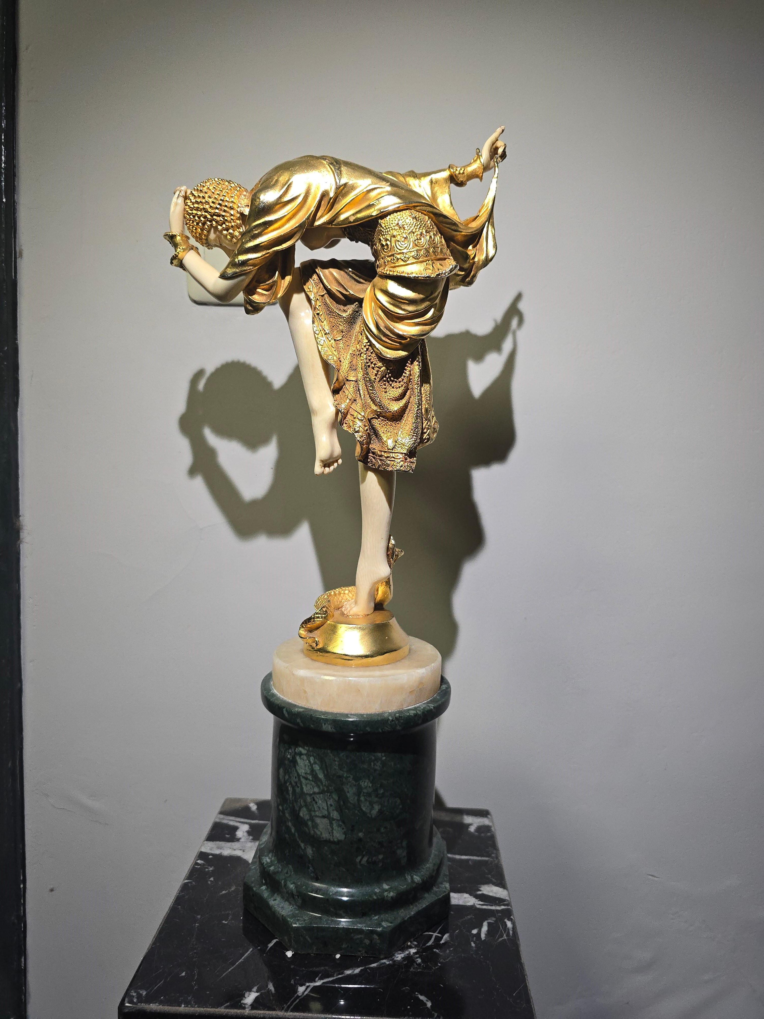 20th-Century Chryselephantine Sculpture by J.R. Colinet For Sale 1