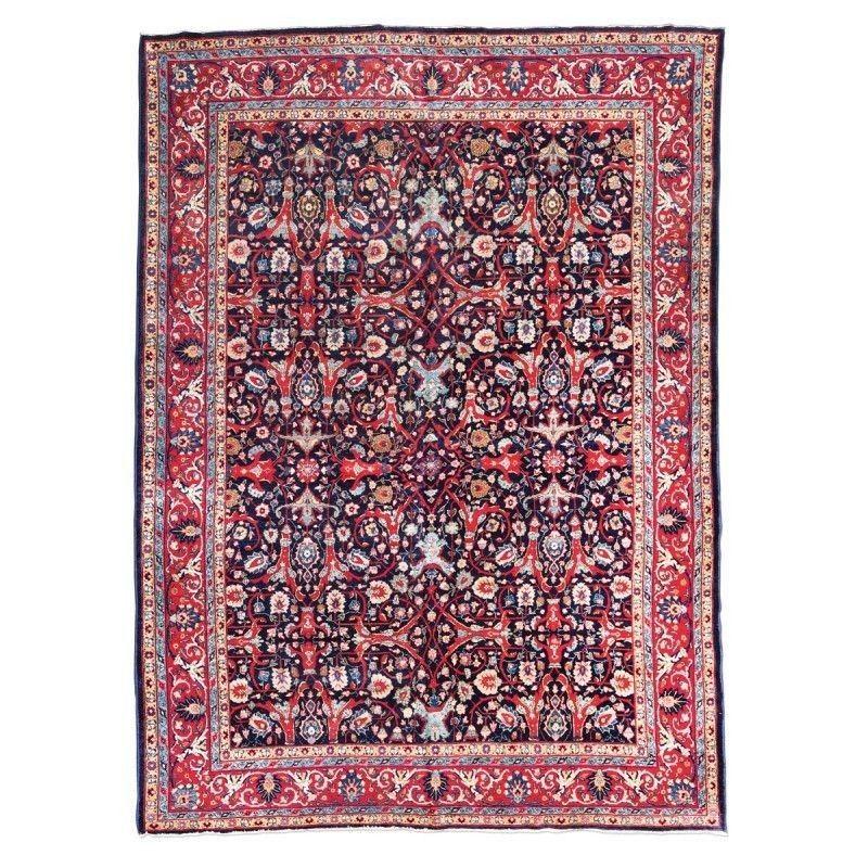 20th Century Classic Tabriz Design Handmade Wool Rug In Excellent Condition For Sale In MADRID, ES