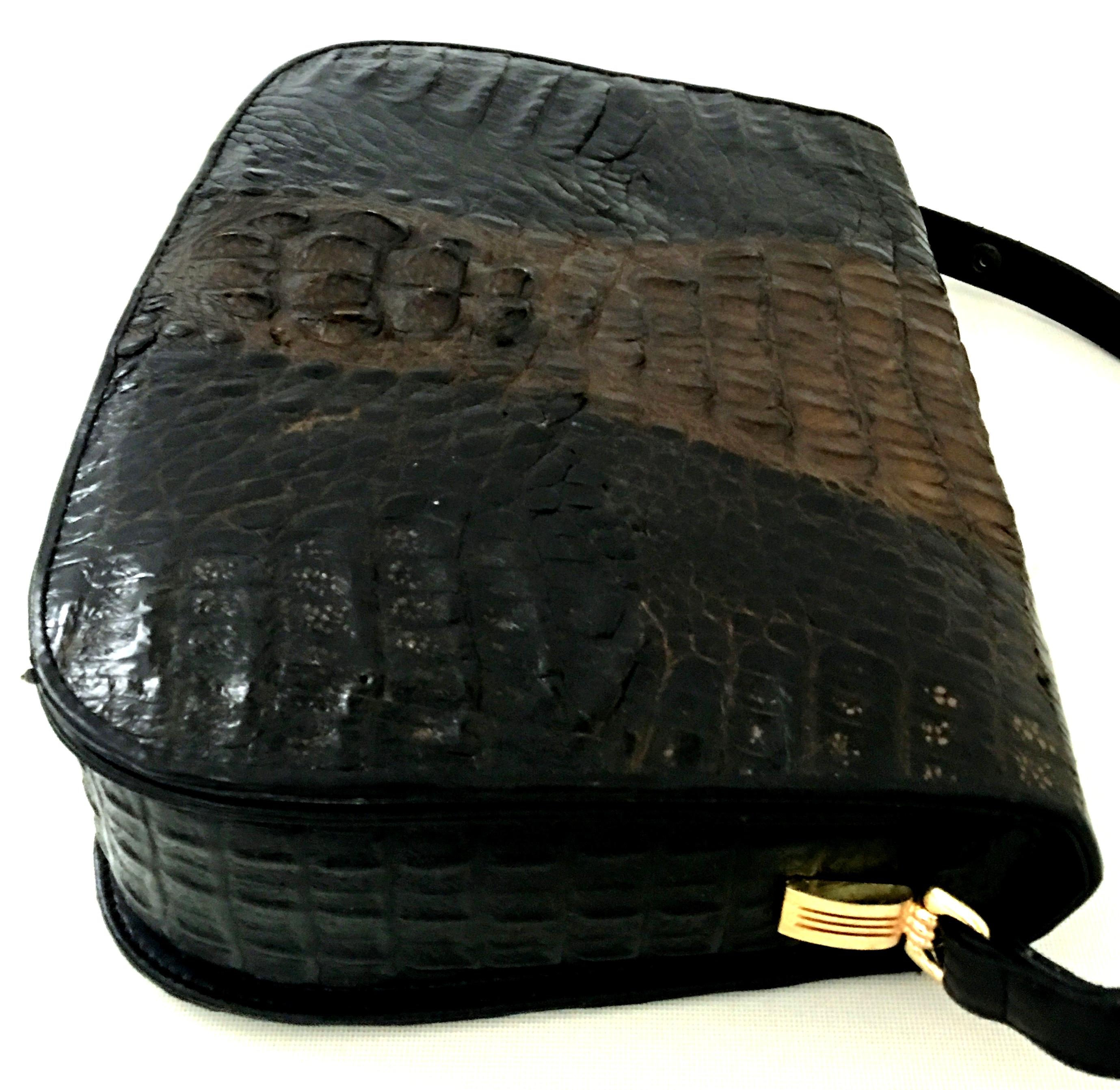 20th Century Classic Two-Tone Crocodile Hanbag By. K.C.H. For Sale 1