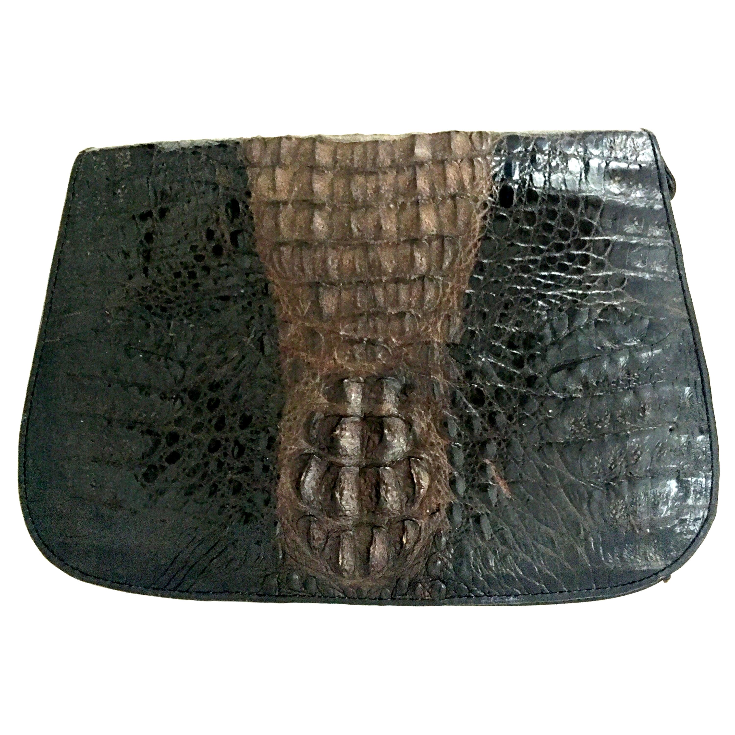 20th Century Classic Two-Tone Crocodile Hanbag By. K.C.H. For Sale