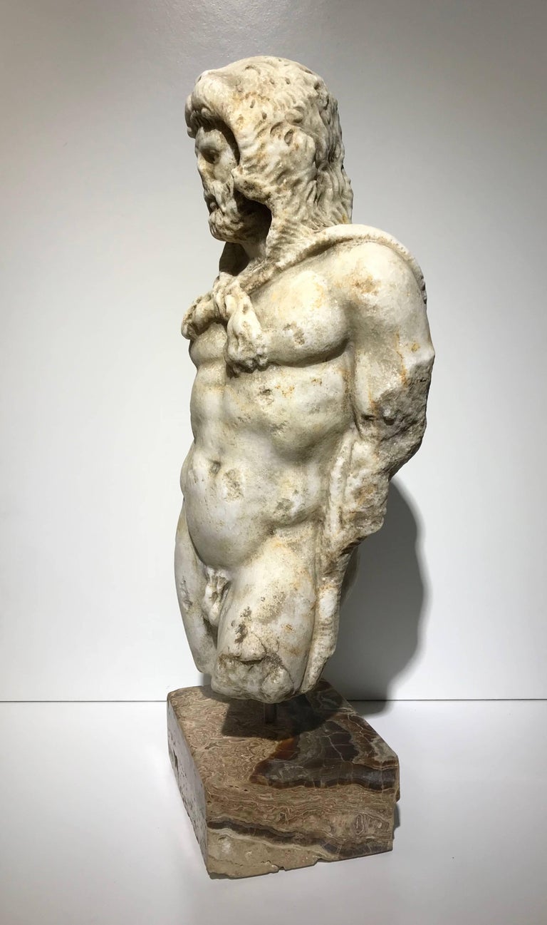 20th Century Classical Roman Marble Sculpture of Emperor Commodus as