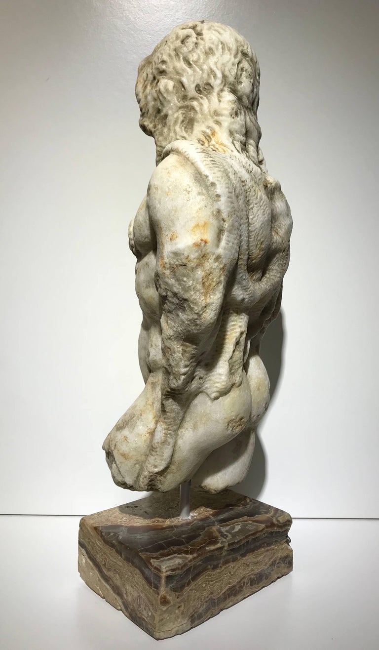 20th Century Classical Roman Marble Sculpture of Emperor Commodus as