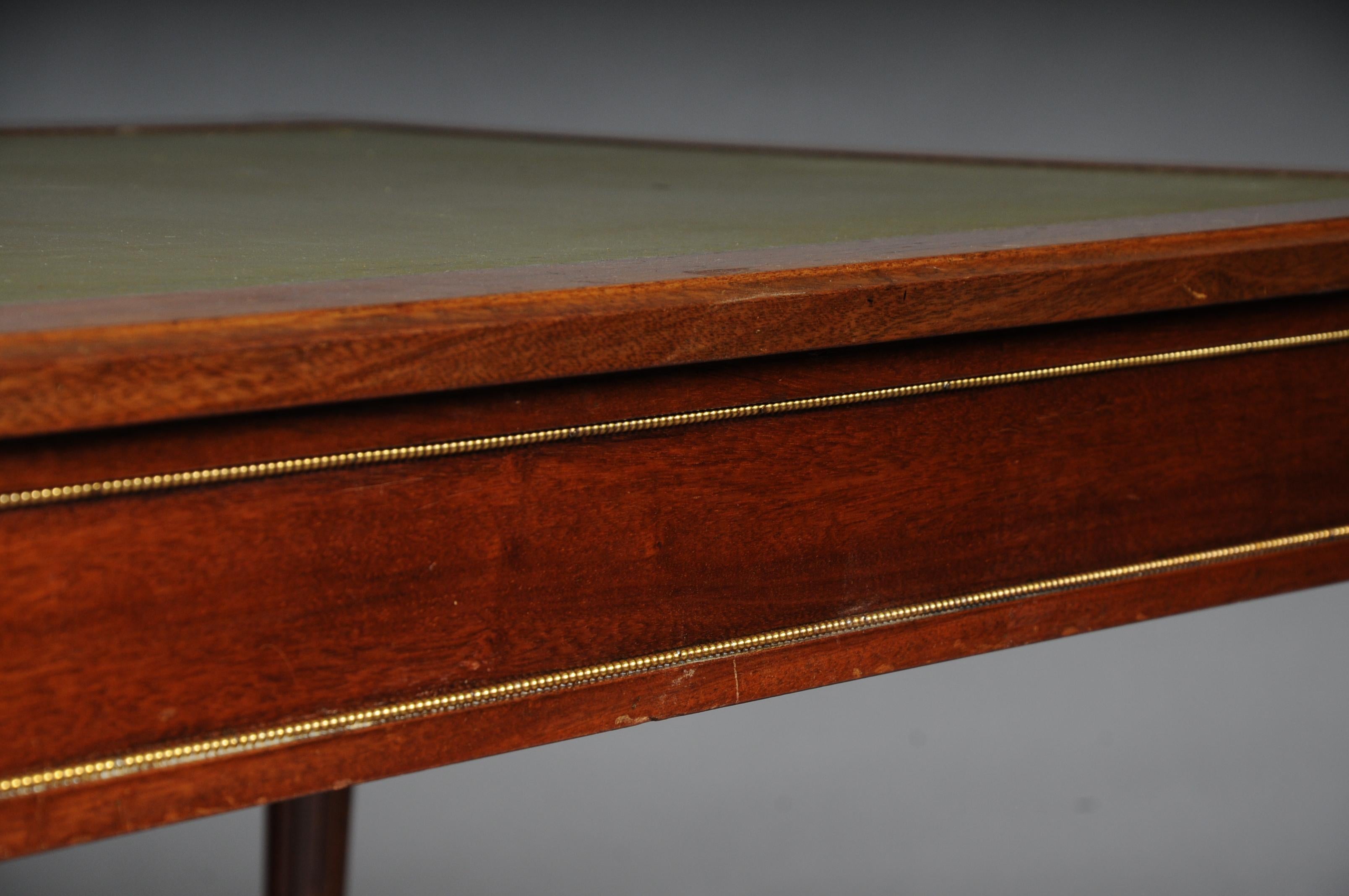 20th Century Classicist English Coffee Table Leather Top 7