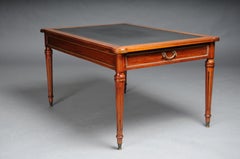 20th Century Classicist English Coffee Table Leather Top