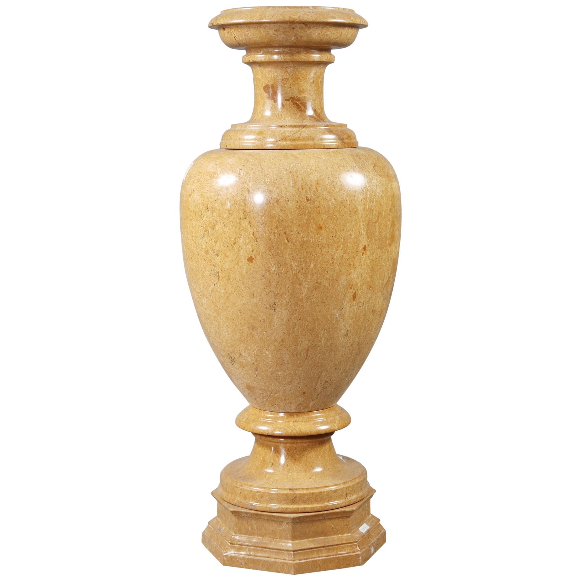 20th Century Classicist Style Marble Crater Vase For Sale