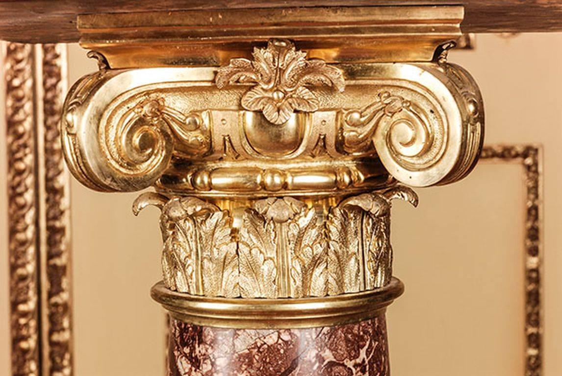 Neoclassical 20th Century Classicist Style Marble Ornamental Pillar/Column For Sale