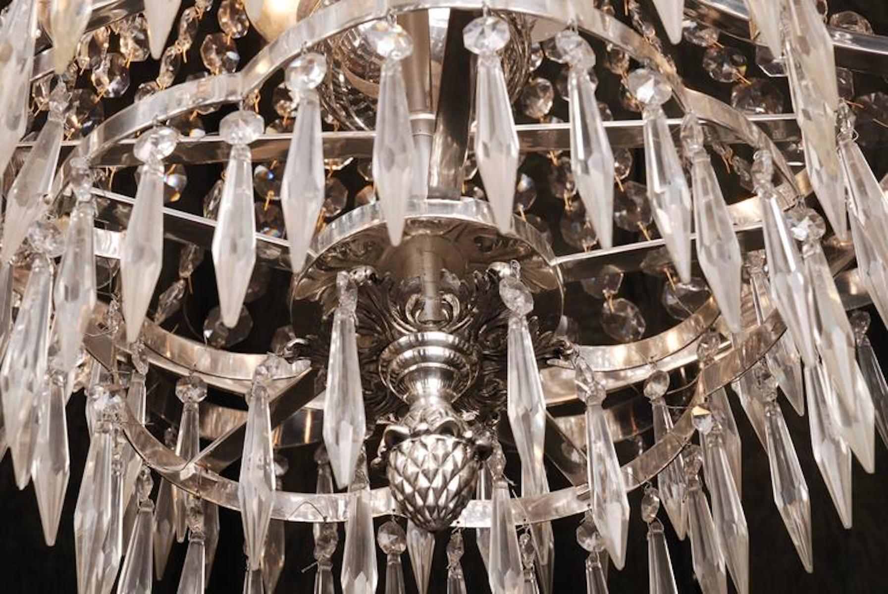 20th Century Classicist Style Swedish Ceiling Chandelier 2024 For Sale 2