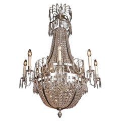 20th Century Classicist Style Swedish Empire Ceiling Candelabra Chandelier