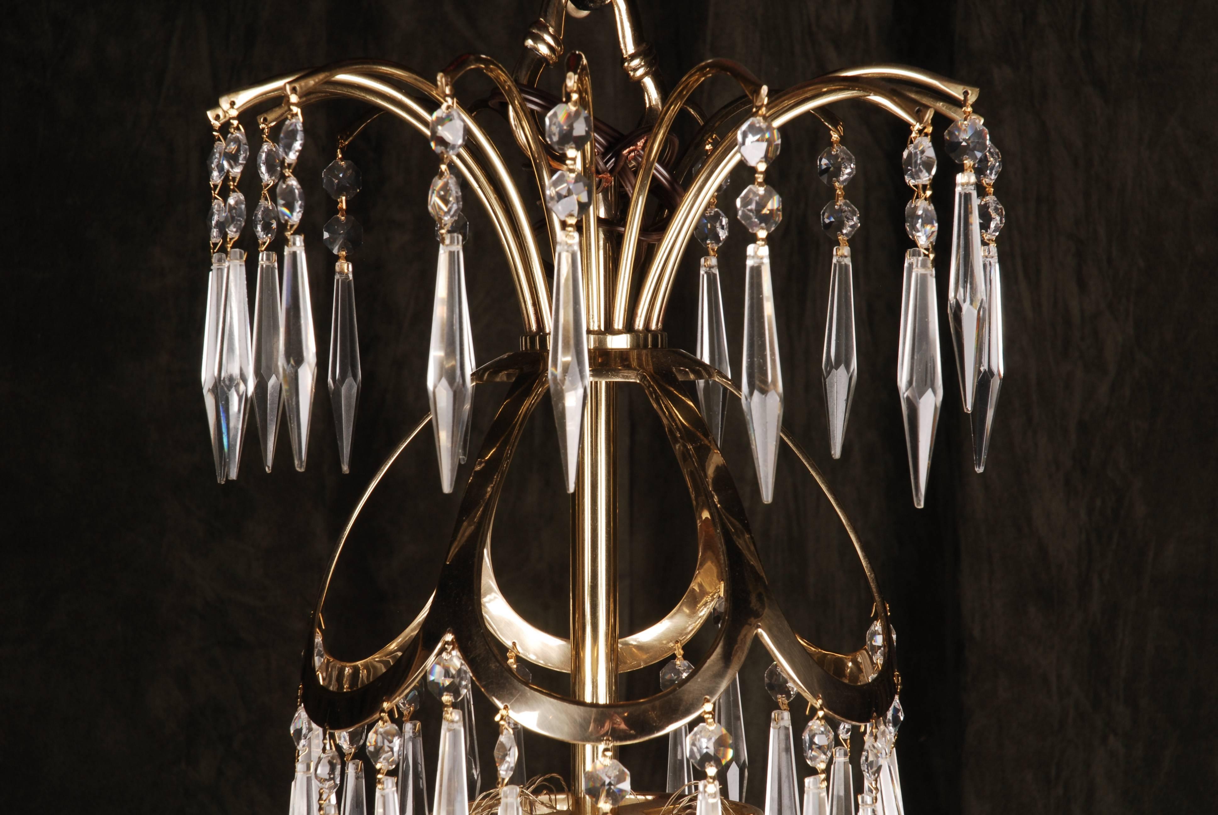 20th Century Classicist Style Swedish Empire Ceiling Candelabra For Sale 4