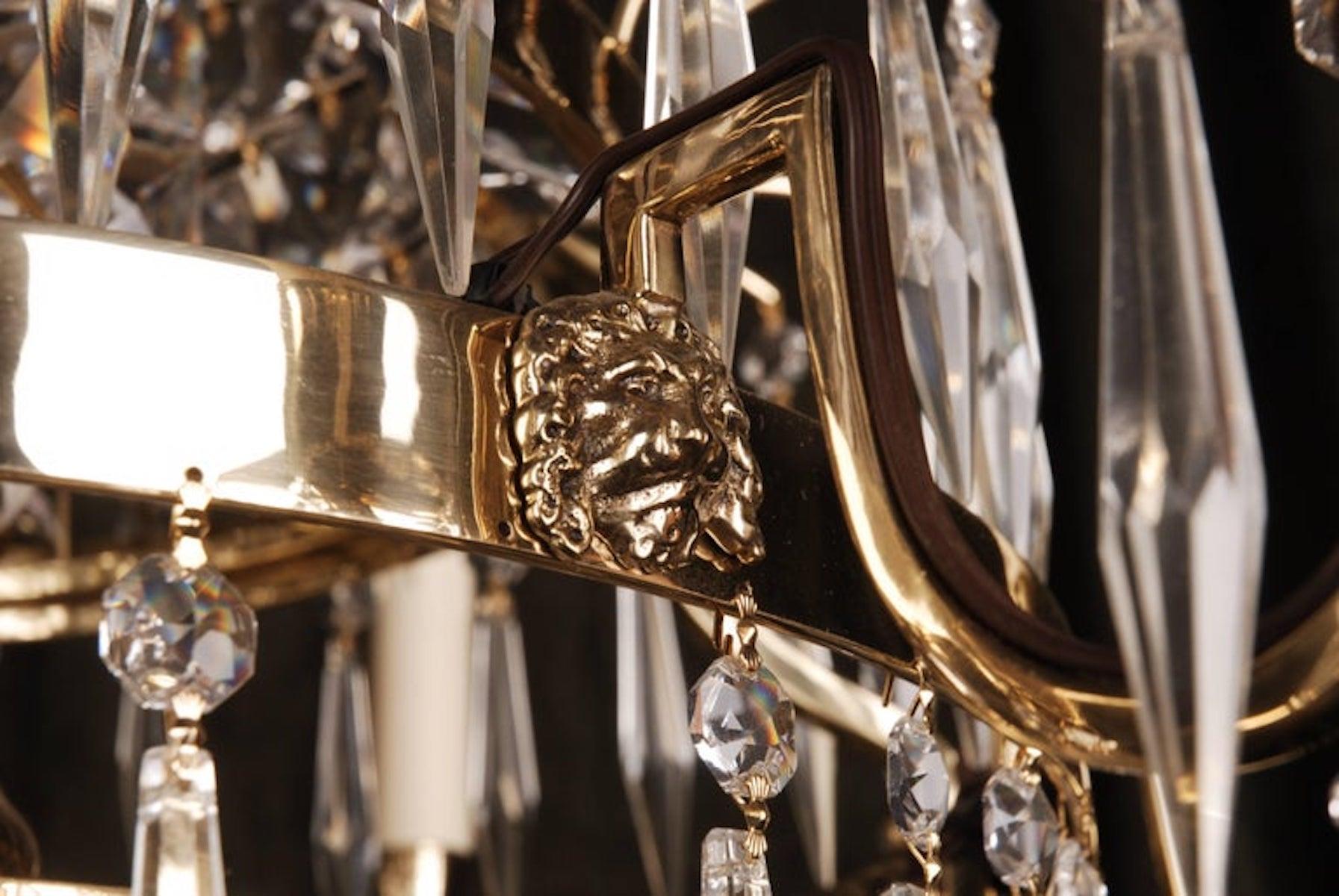 20th Century Classicist Style Swedish Empire Ceiling Candelabra For Sale 1