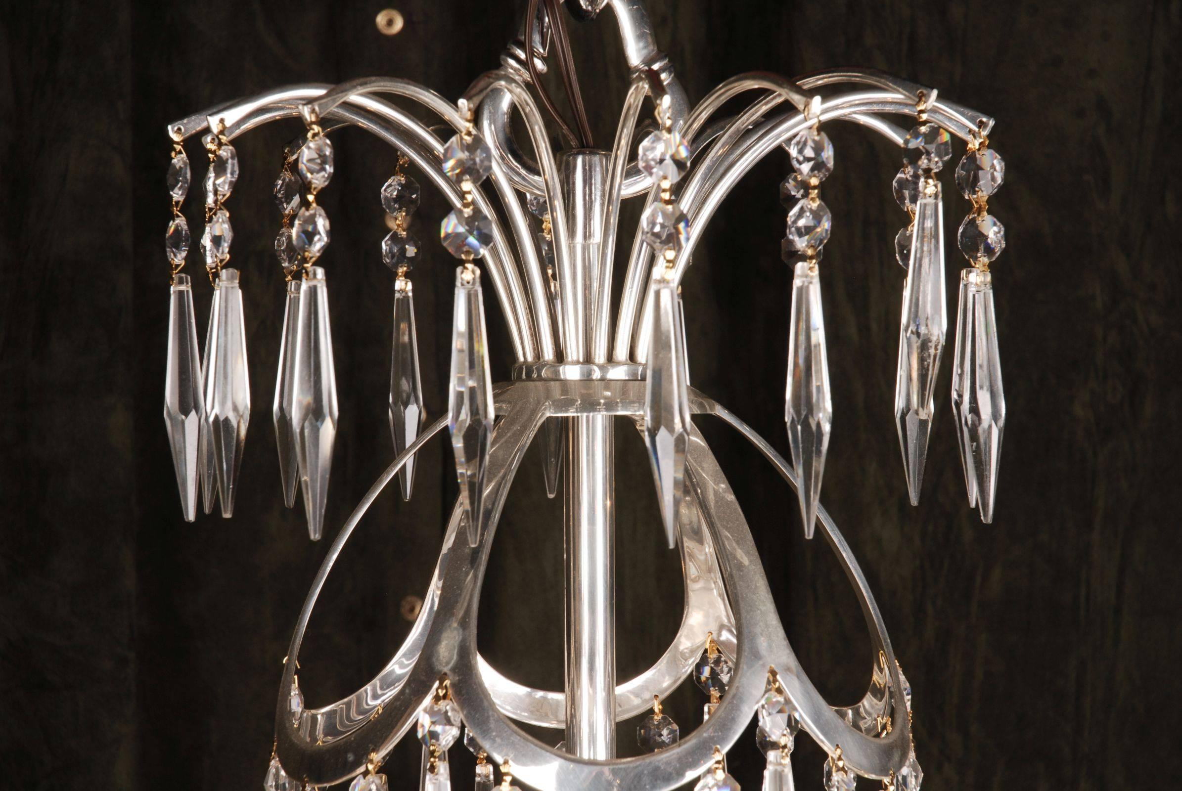 20th Century Classicist Style Swedish Empire Ceiling Candelabra For Sale 3