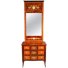 20th Century Classicist Style Tulip Mirror Commode