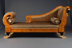 20th Century Classizim Style Empire Swan Chaise Longue
