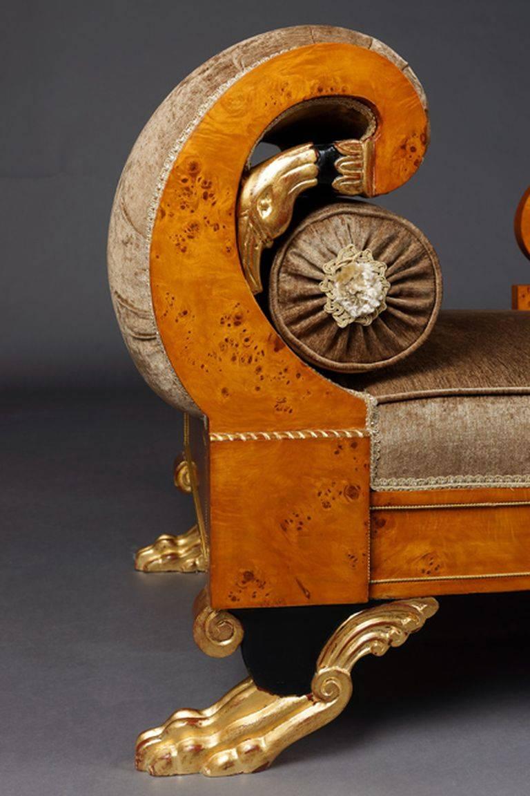 Chaise longue Empire Swan du 20e siècle, style Classizim en vente 1