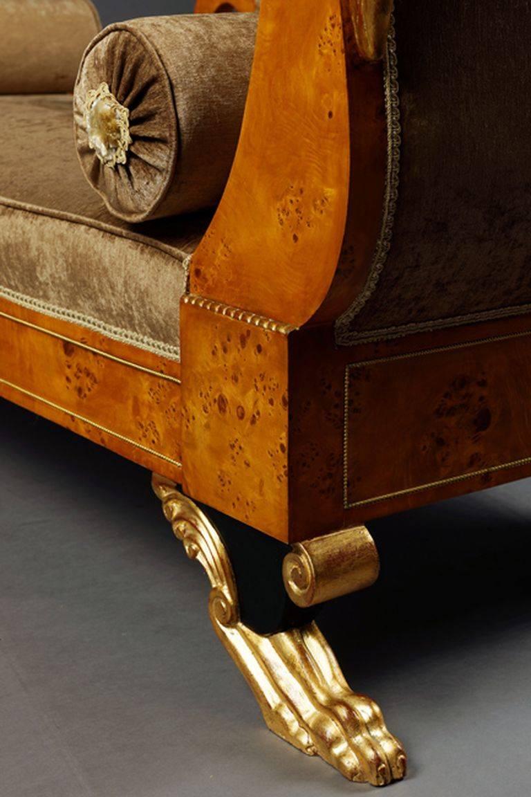 Chaise longue Empire Swan du 20e siècle, style Classizim en vente 2