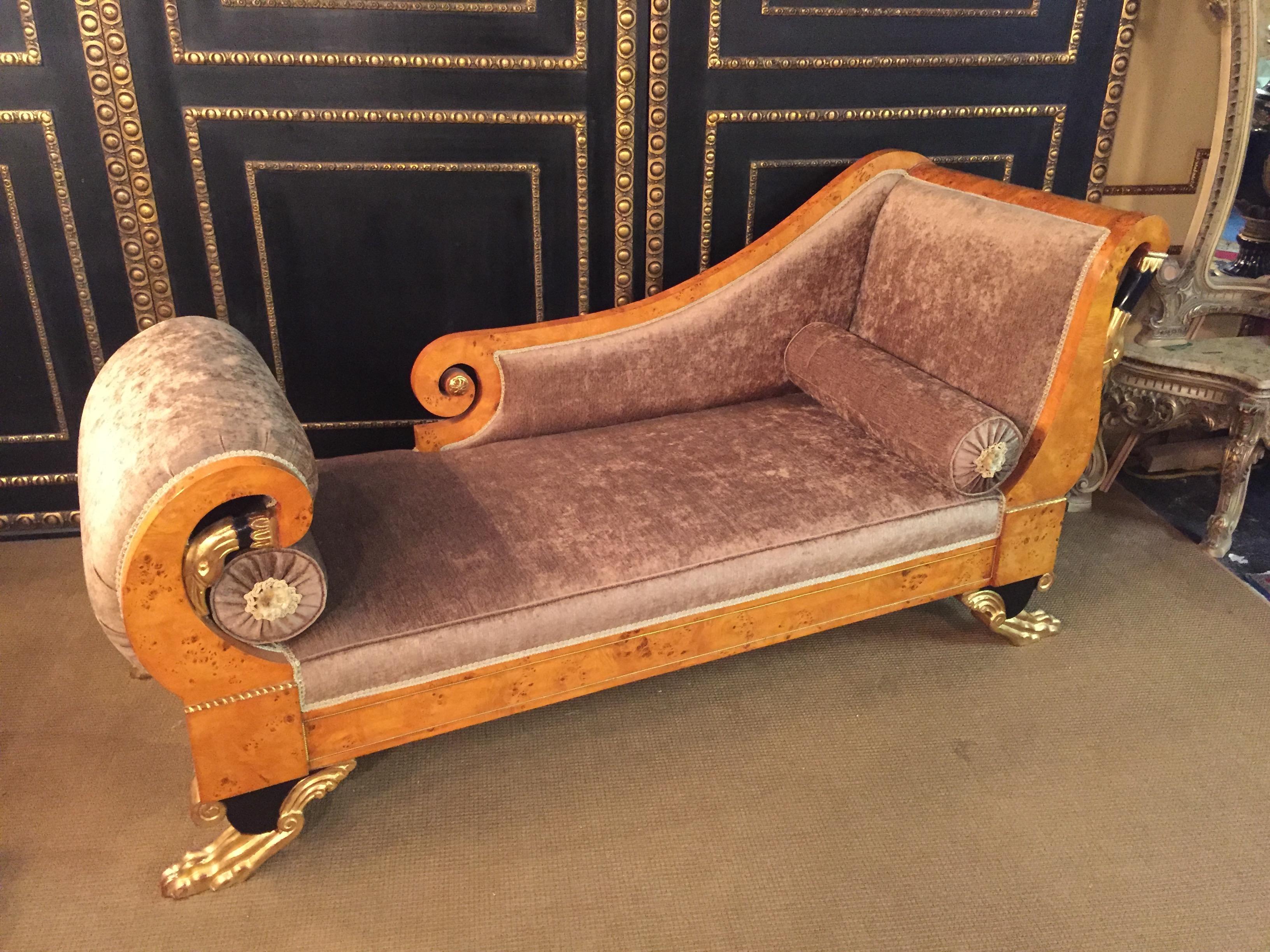 20th Century Classizim Style Empire Swan Chaise Lounge 5