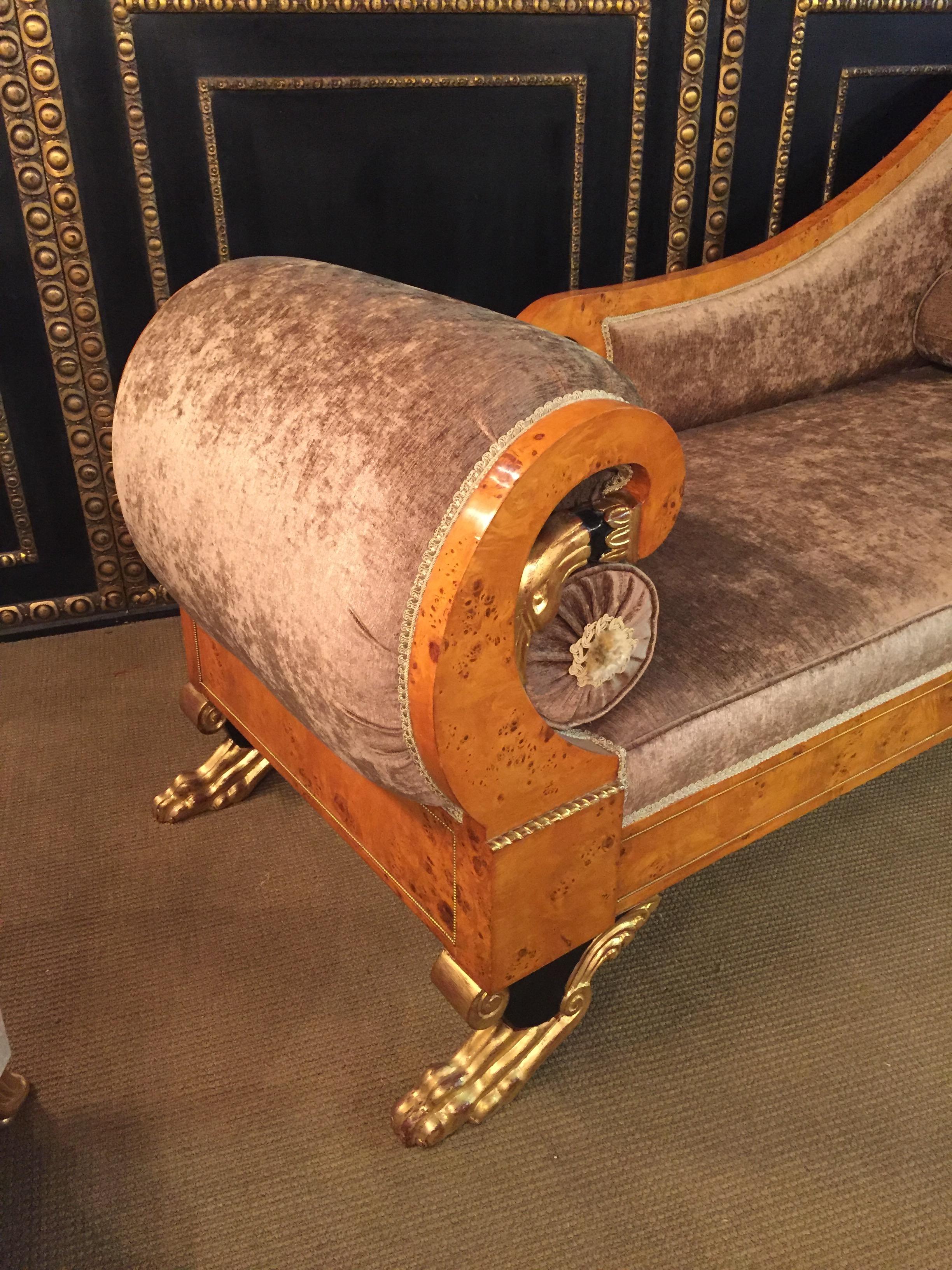 20th Century Classizim Style Empire Swan Chaise Lounge 7