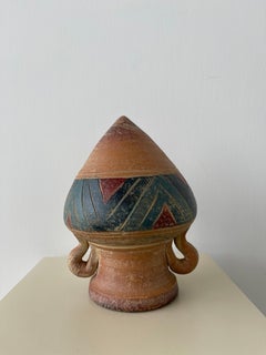 20th Century Clay Amphora Vase