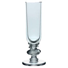 Used 20th Century Clear and Frosted "Cerf Vase" by Marc Lalique