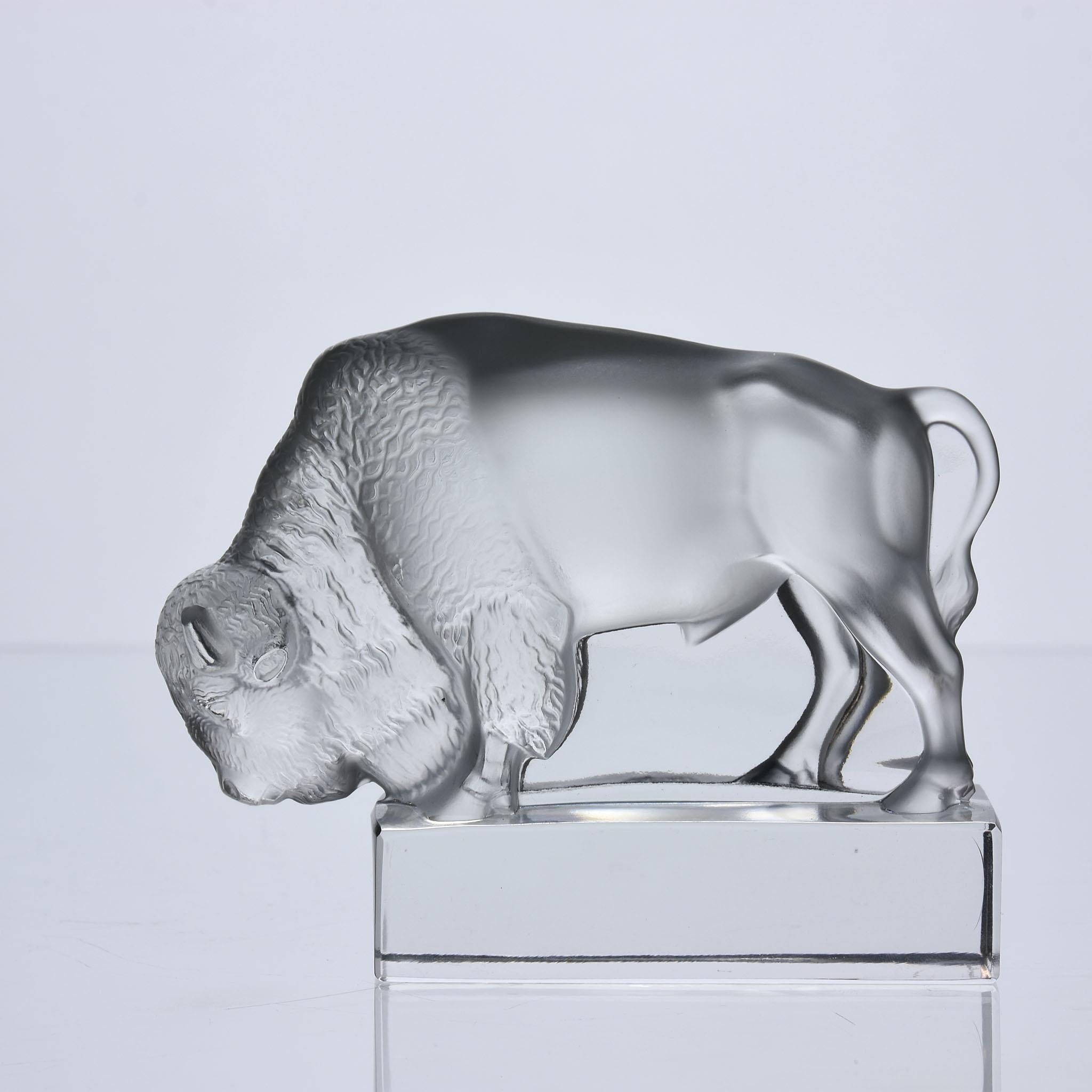 20th Century Clear Glass Sculpture Entitled 