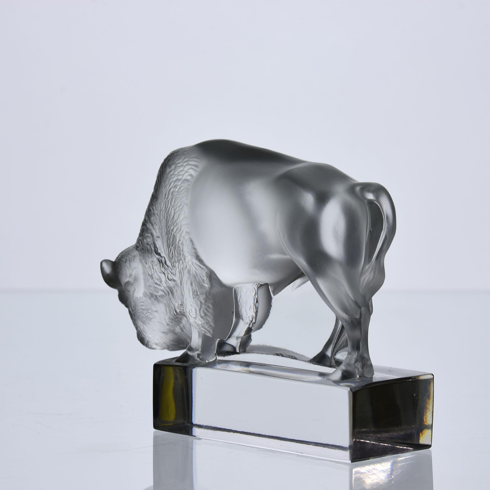 20th Century Clear Glass Sculpture Entitled 