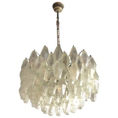 20th Century Clear Murano Chandelier by Carlo Scarpa 20th Century Clear Murano Chandelier by Carlo Scarpa