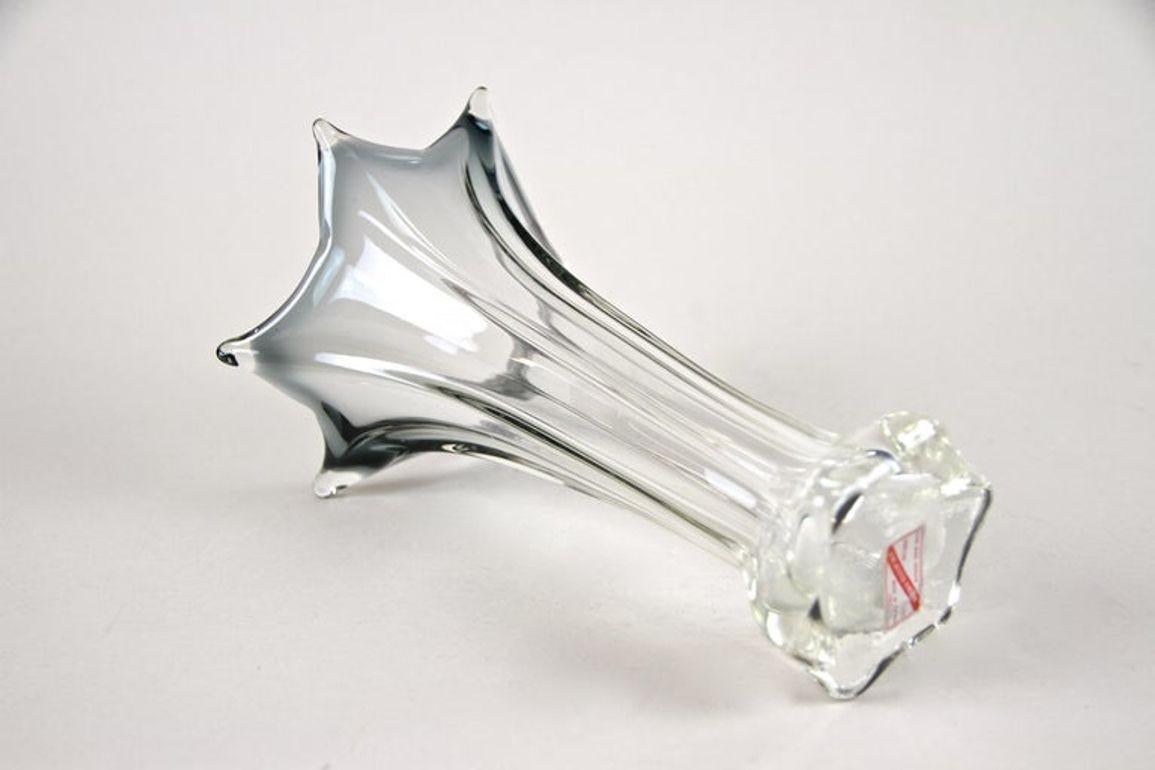 20th Century Clear Murano Glass Vase, Vetro Artistico Veneziano, Italy ca. 1970 en venta 6