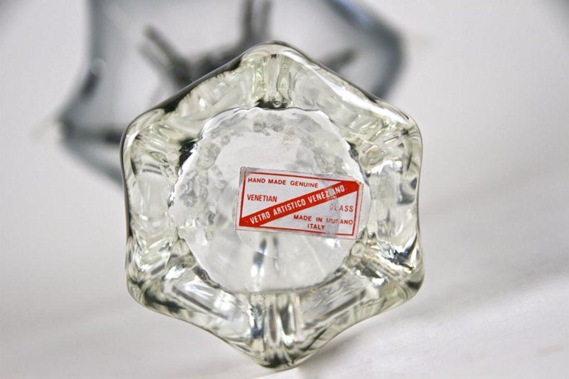 20th Century Clear Murano Glass Vase, Vetro Artistico Veneziano, Italy ca. 1970 en venta 10