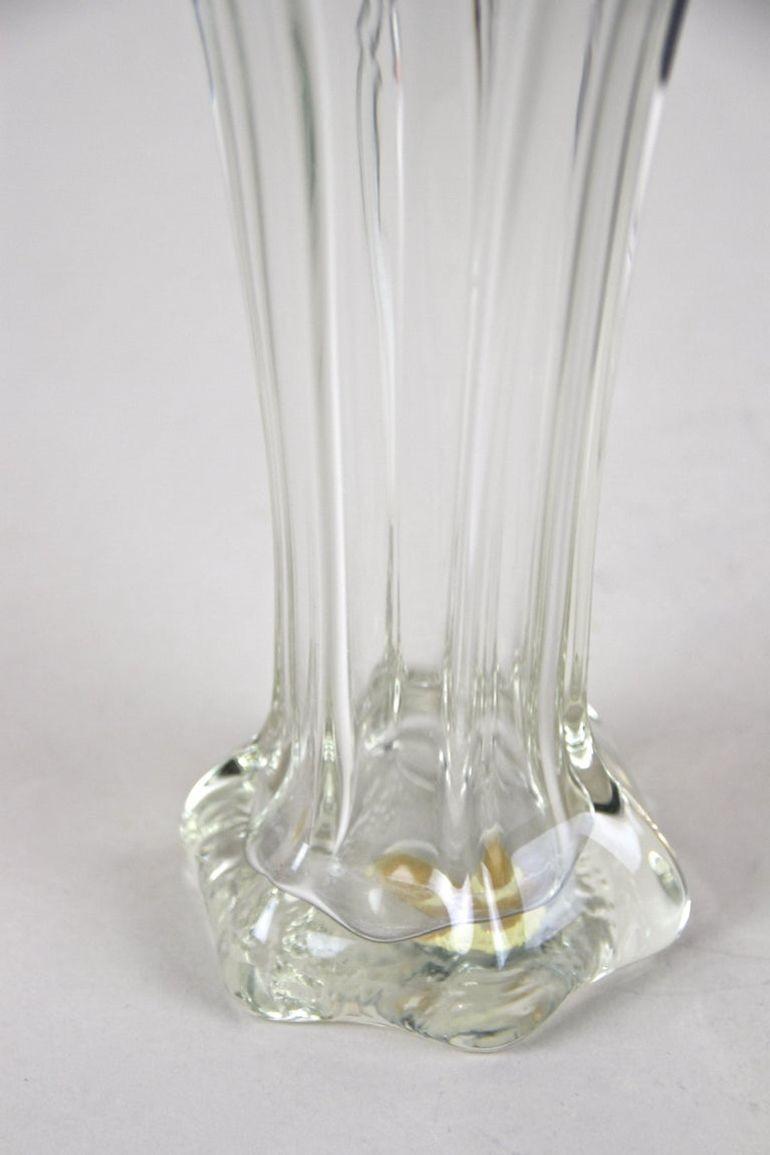 20th Century Clear Murano Glass Vase, Vetro Artistico Veneziano, Italy ca. 1970 en venta 2